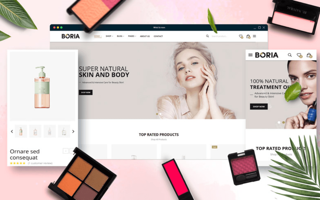 Thiết kế website bán hàng mỹ phẩm ấn tượng Thiết kế website bán hàng mỹ phẩm ấn tượng