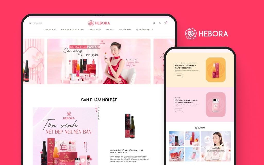 Dự án thiết kế website Dược phẩm Hebora