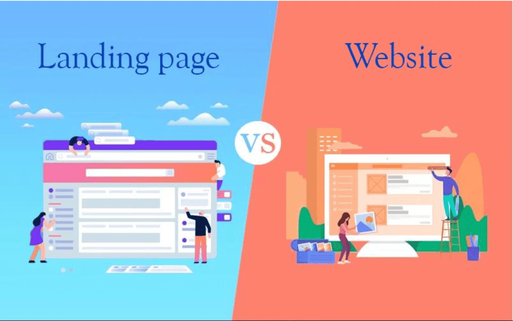 Sự khác biệt giữa Landing Page và Website